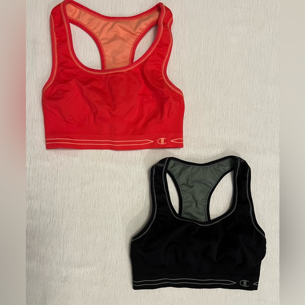 Champion Women's Moisture Wicking Racerback Sports Bras Set of 2 Medium